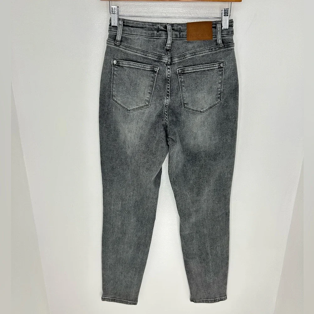 Judy Blue Slim Fit Jeans 1/25 High Rise‎ Light Wash Gray Denim Stretch 24x27.5